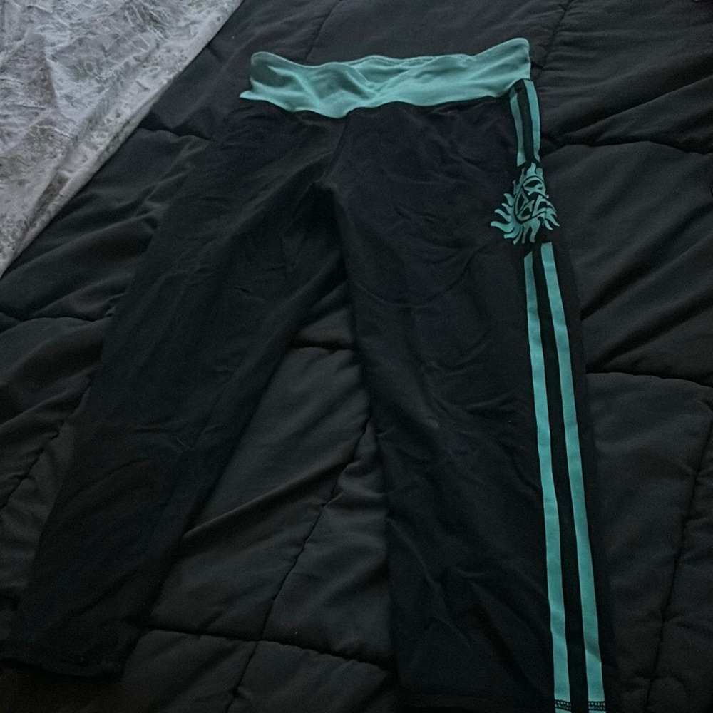 Black and Teal Leggings